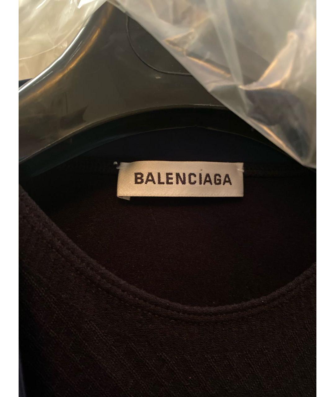BALENCIAGA Черное шелковое повседневное платье, фото 3