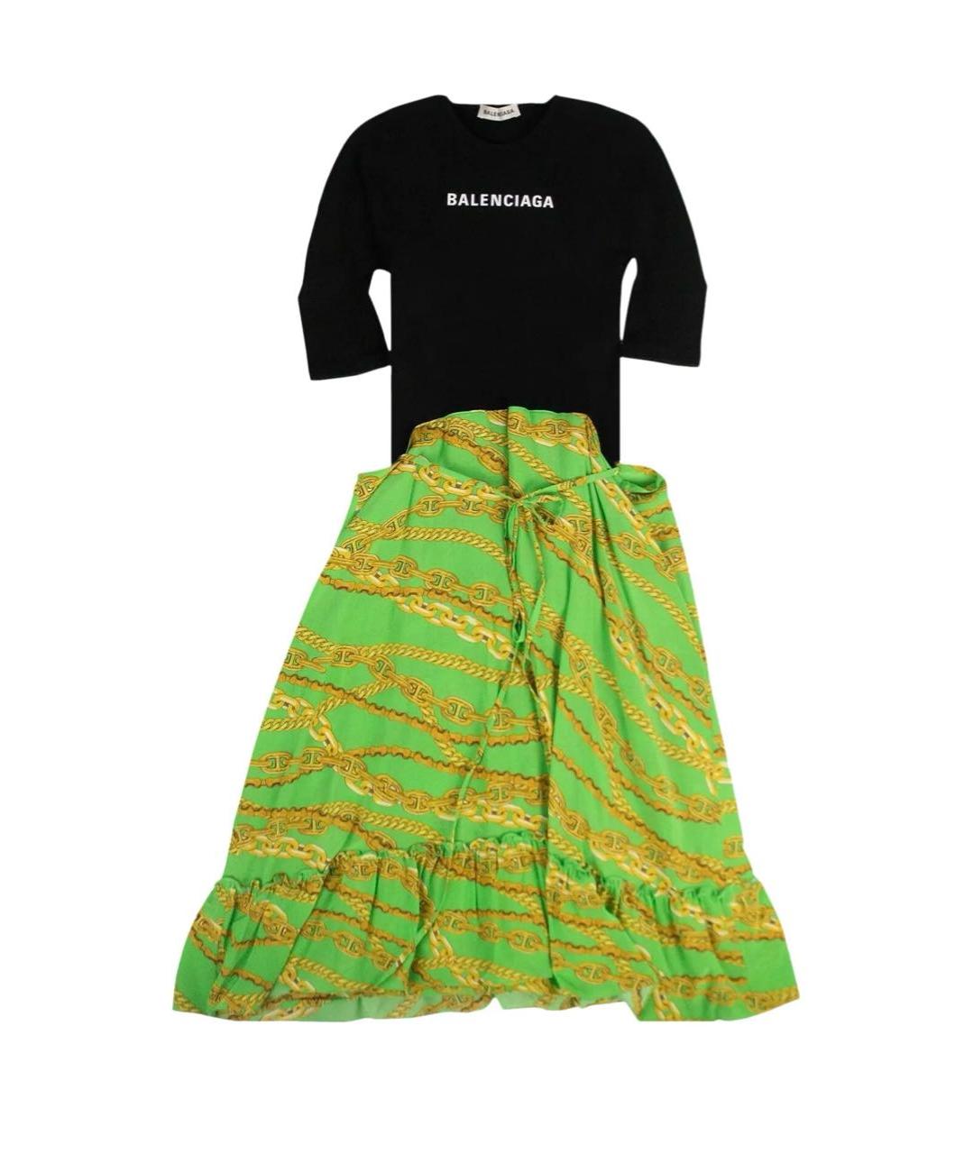 BALENCIAGA Черное шелковое повседневное платье, фото 9