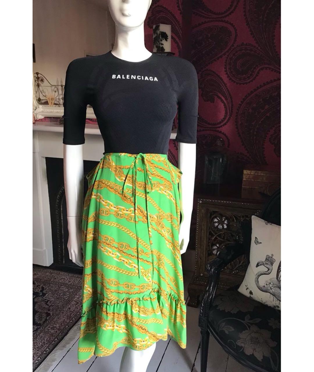 BALENCIAGA Черное шелковое повседневное платье, фото 6