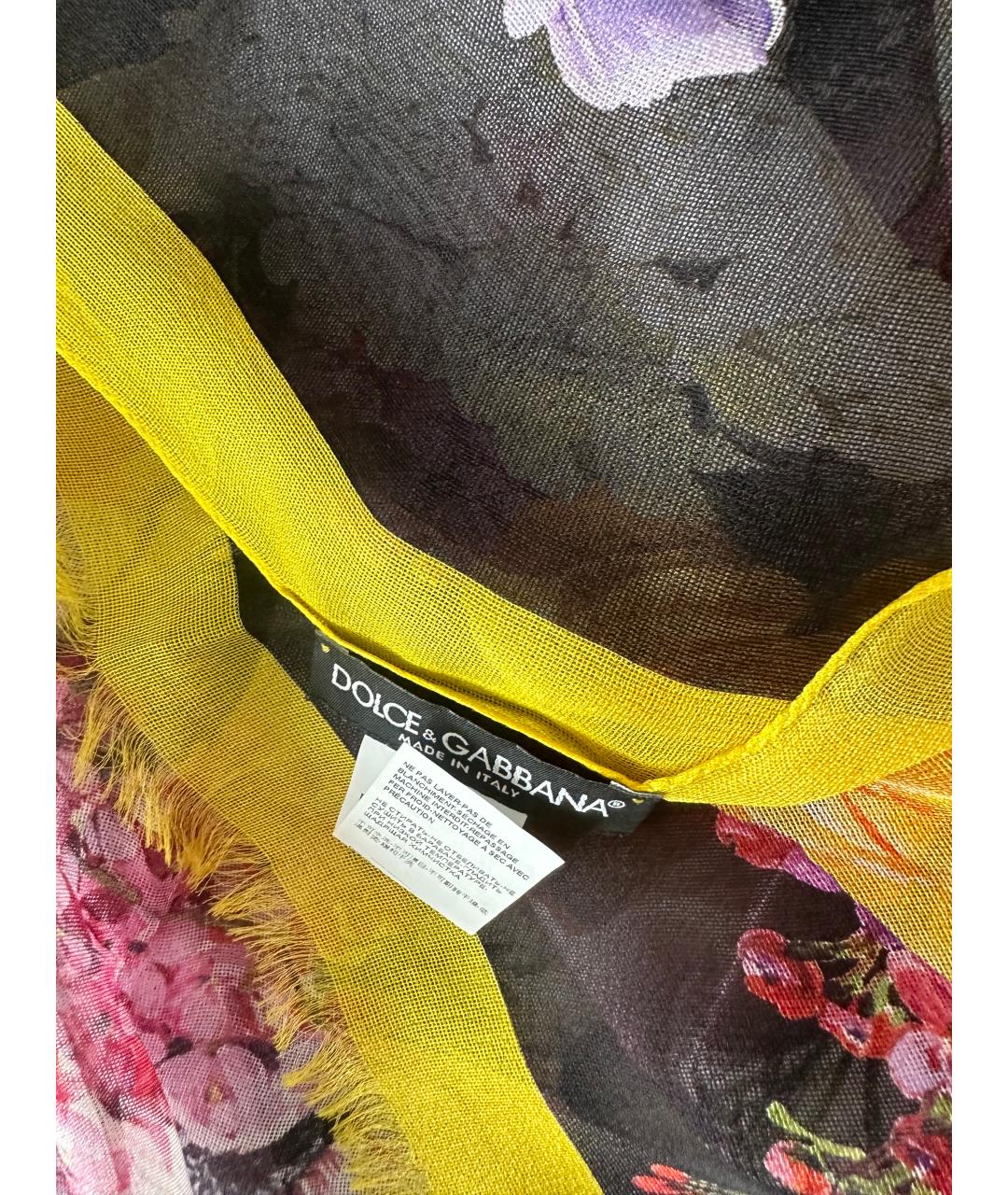 DOLCE&GABBANA Мульти шелковый платок, фото 3