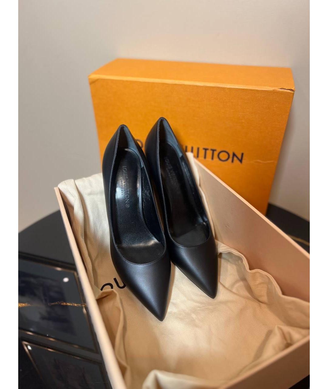 LOUIS VUITTON Черные кожаные туфли, фото 2