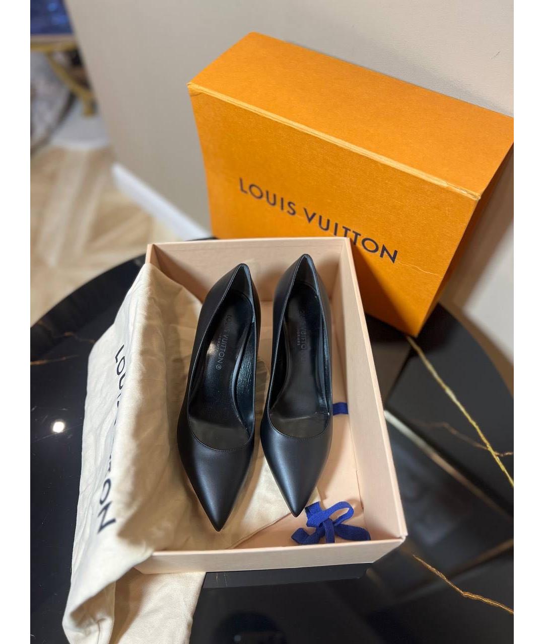 LOUIS VUITTON Черные кожаные туфли, фото 3