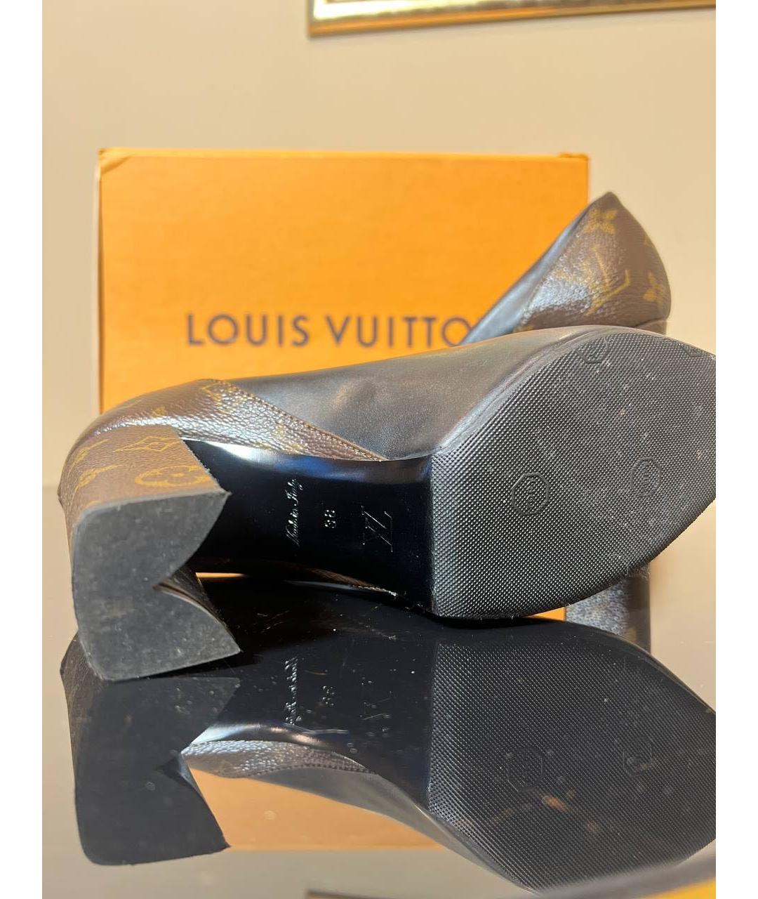 LOUIS VUITTON Черные кожаные туфли, фото 5
