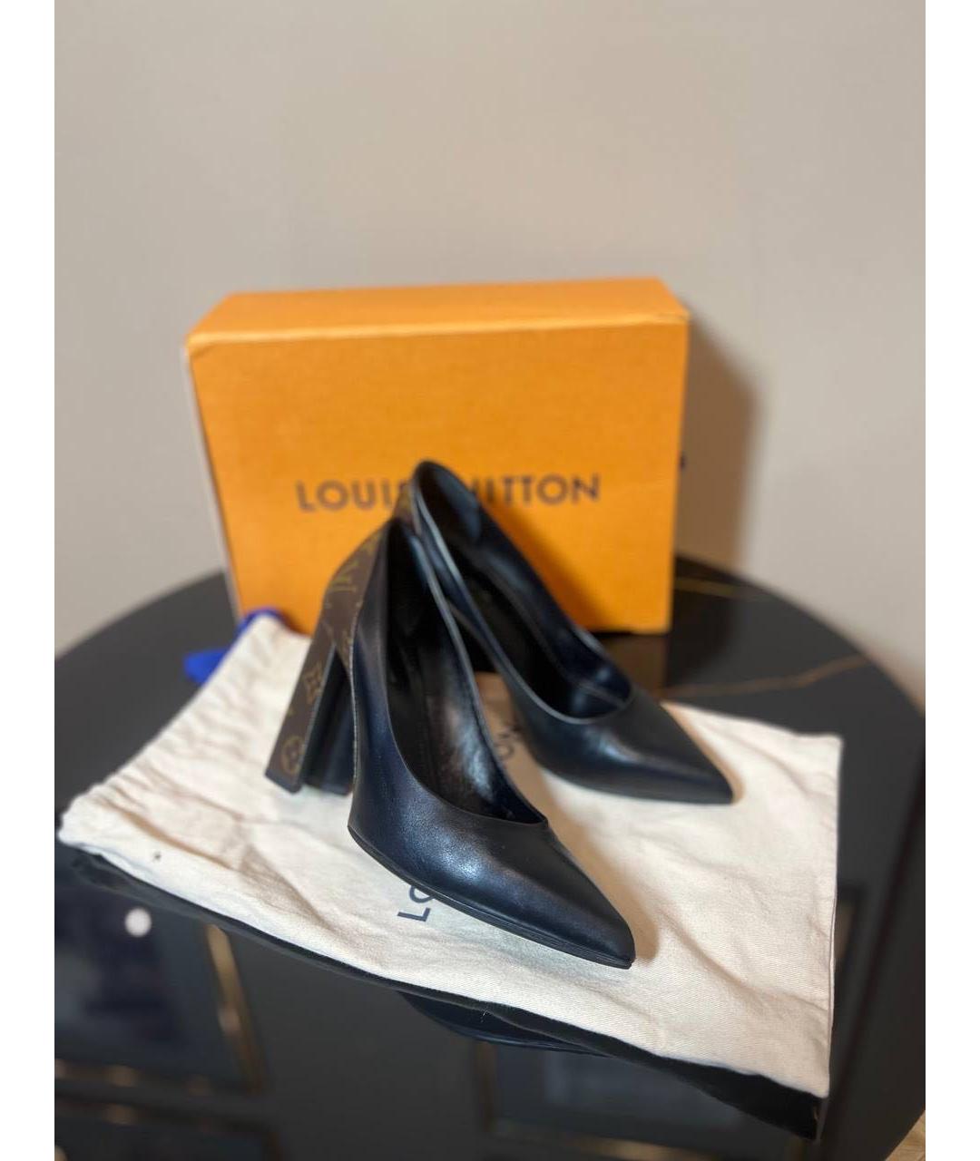 LOUIS VUITTON Черные кожаные туфли, фото 2