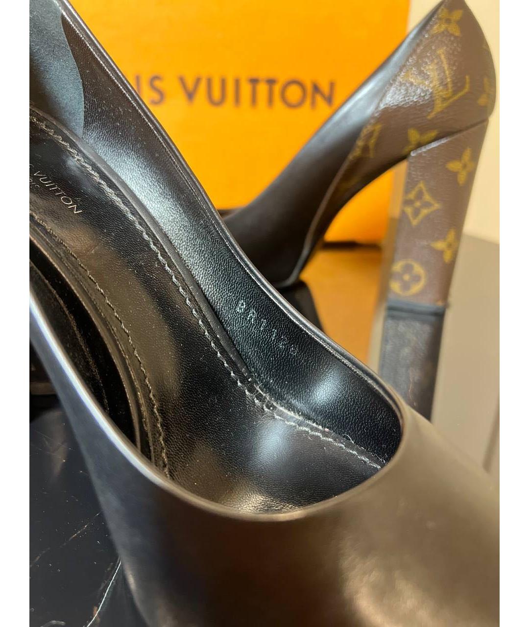 LOUIS VUITTON Черные кожаные туфли, фото 3
