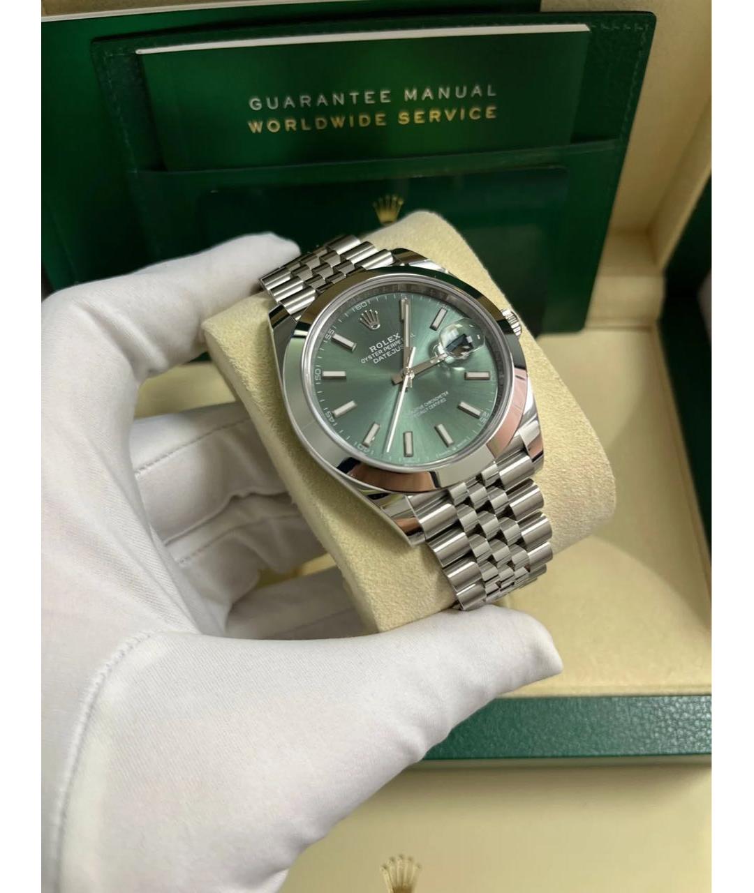 ROLEX Зеленые часы, фото 8