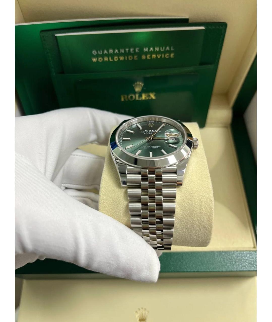 ROLEX Зеленые часы, фото 6