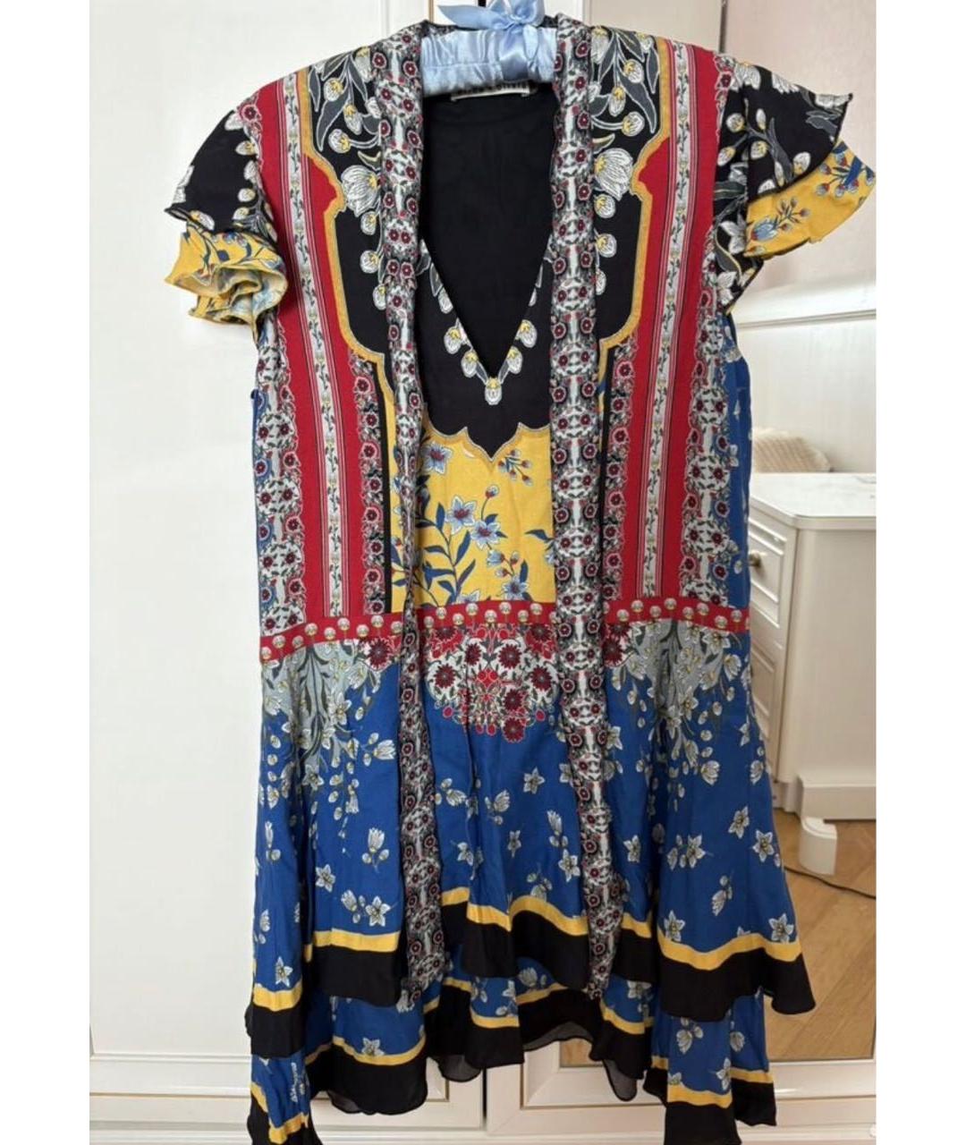 ALICE+OLIVIA Мульти вискозное коктейльное платье, фото 4