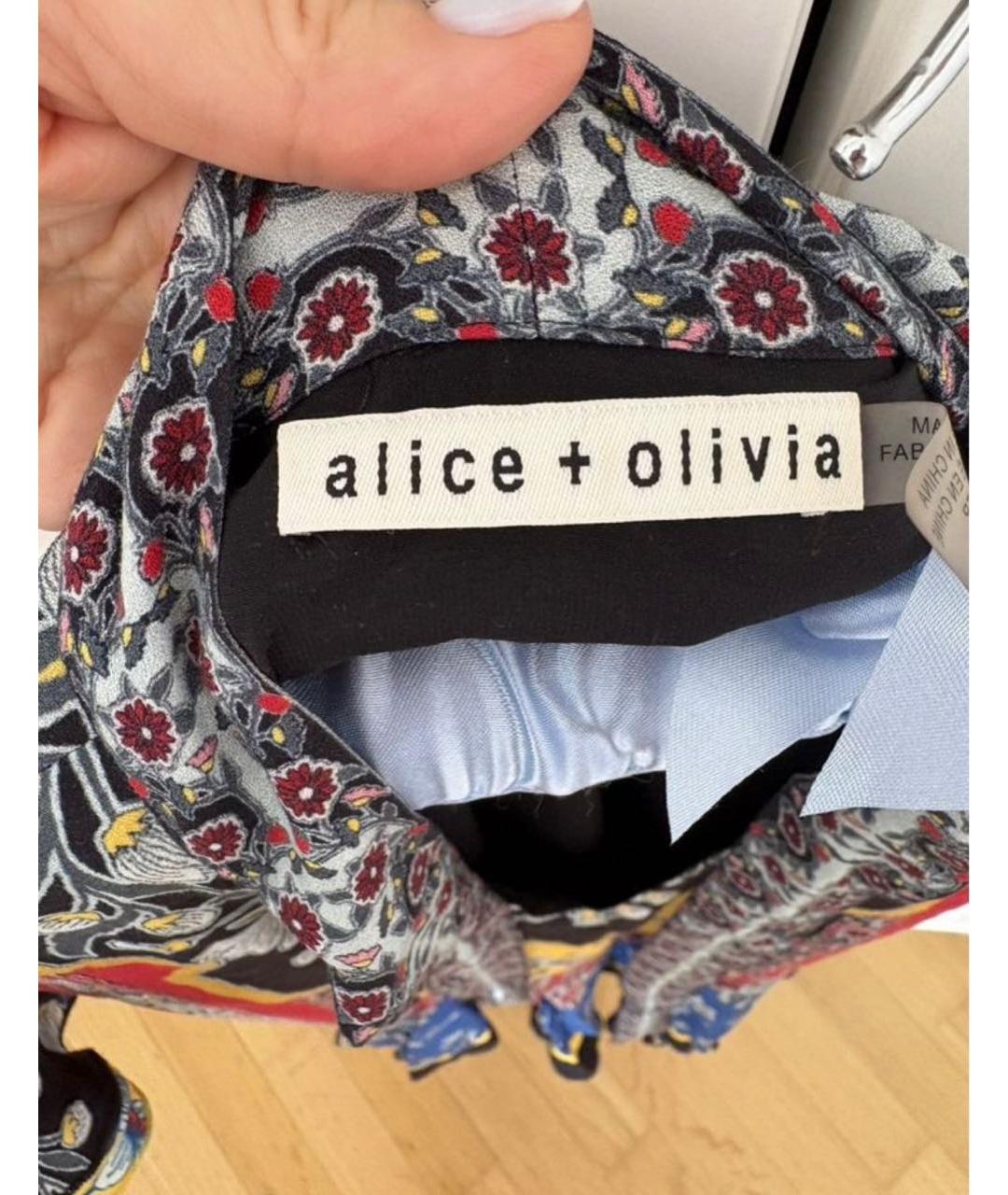 ALICE+OLIVIA Мульти вискозное коктейльное платье, фото 3