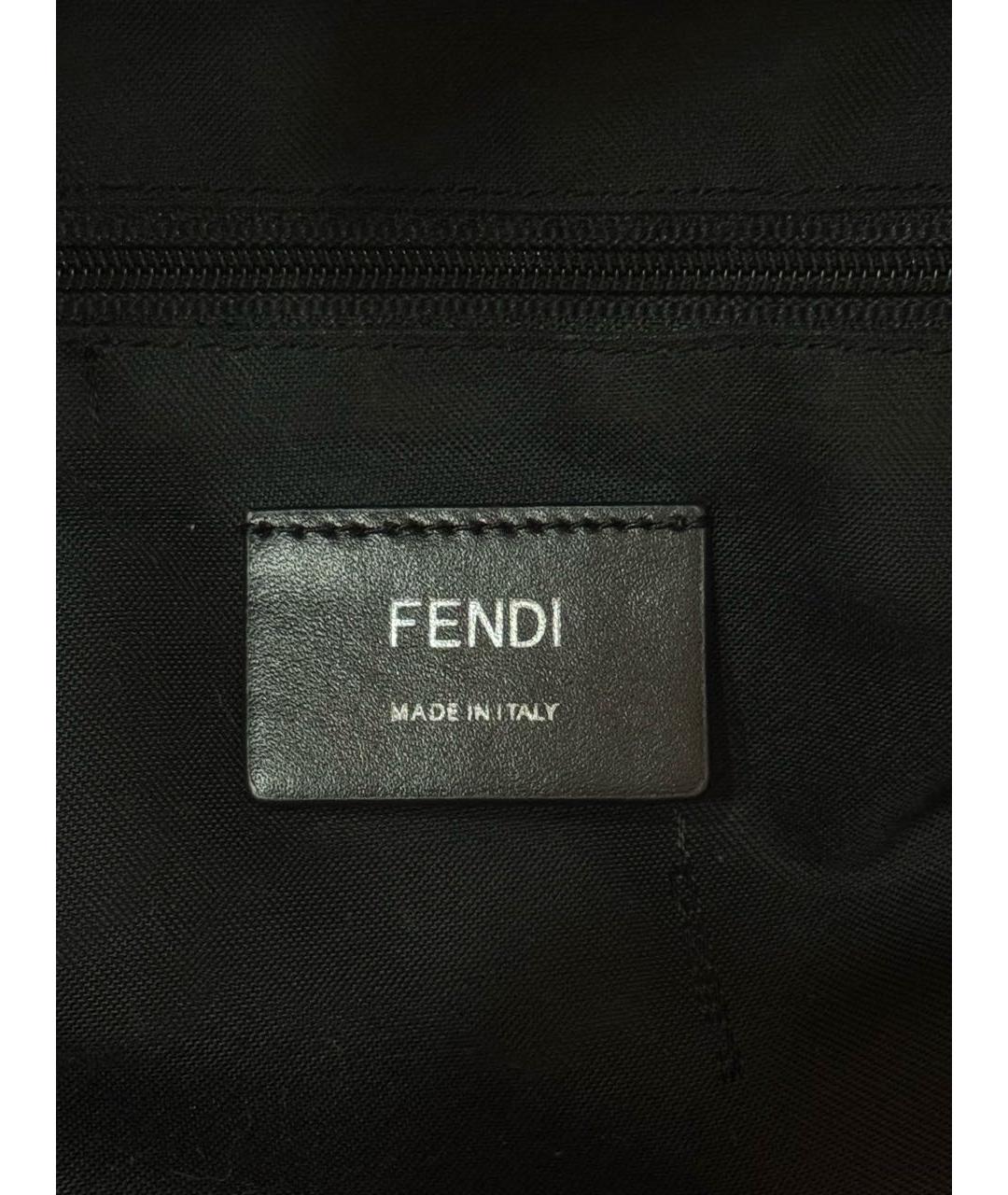 FENDI Черный кожаный рюкзак, фото 7