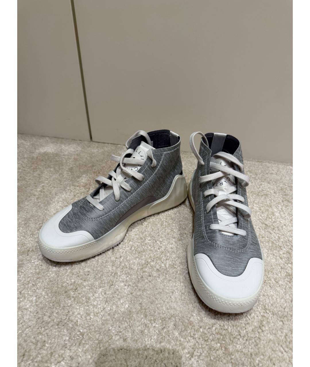 ADIDAS BY STELLA MCCARTNEY Серые текстильные кроссовки, фото 6