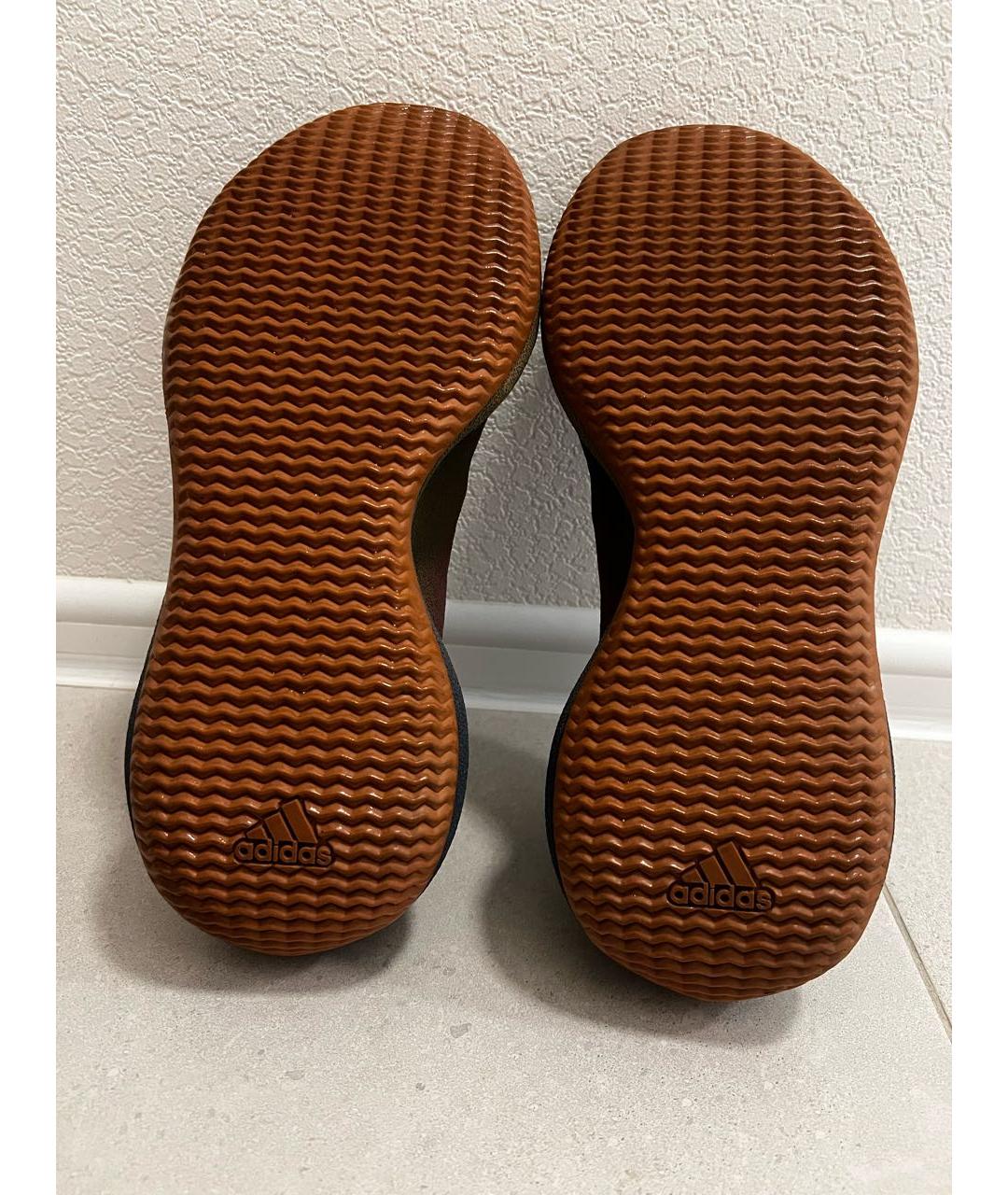 ADIDAS YEEZY Синие текстильные низкие кроссовки / кеды, фото 3
