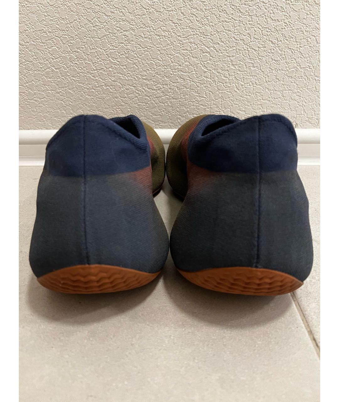 ADIDAS YEEZY Синие текстильные низкие кроссовки / кеды, фото 4