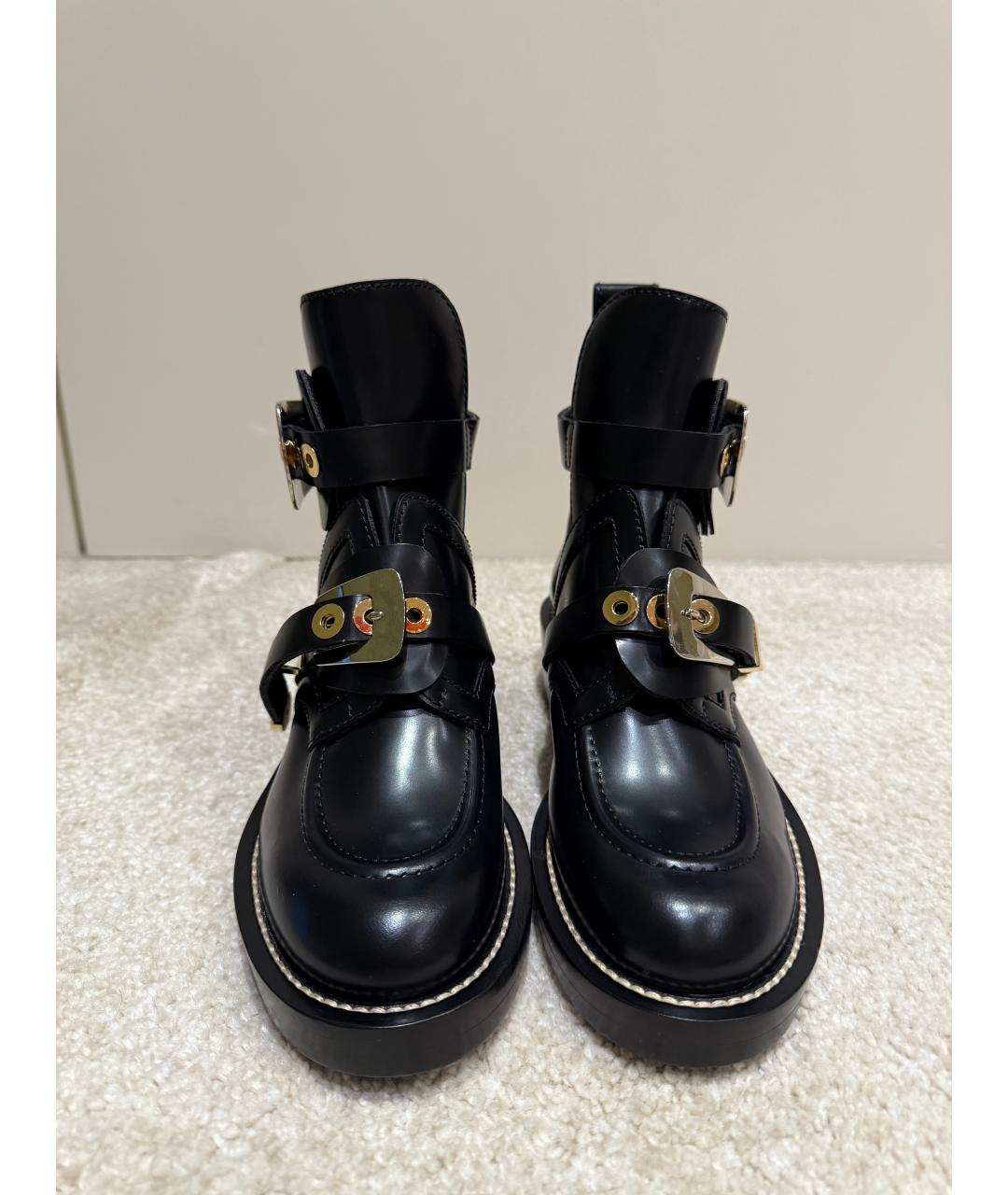 BALENCIAGA Черные кожаные ботинки, фото 2