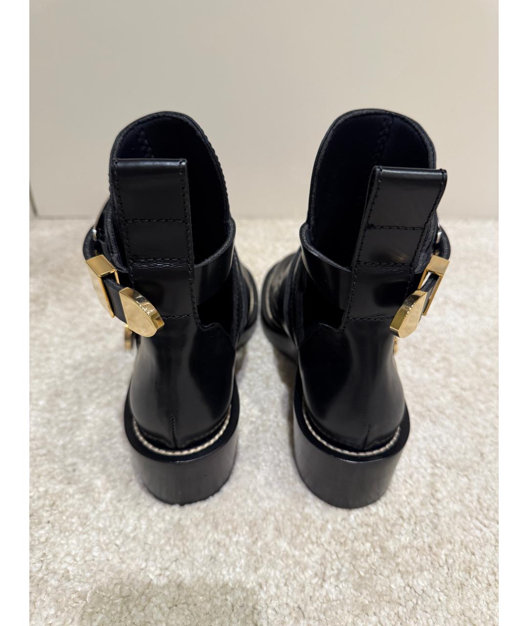 BALENCIAGA Черные кожаные ботинки, фото 3