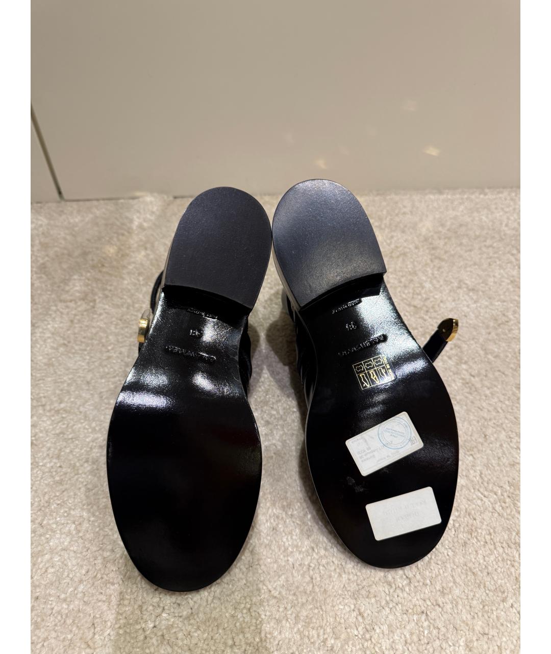 BALENCIAGA Черные кожаные ботинки, фото 5