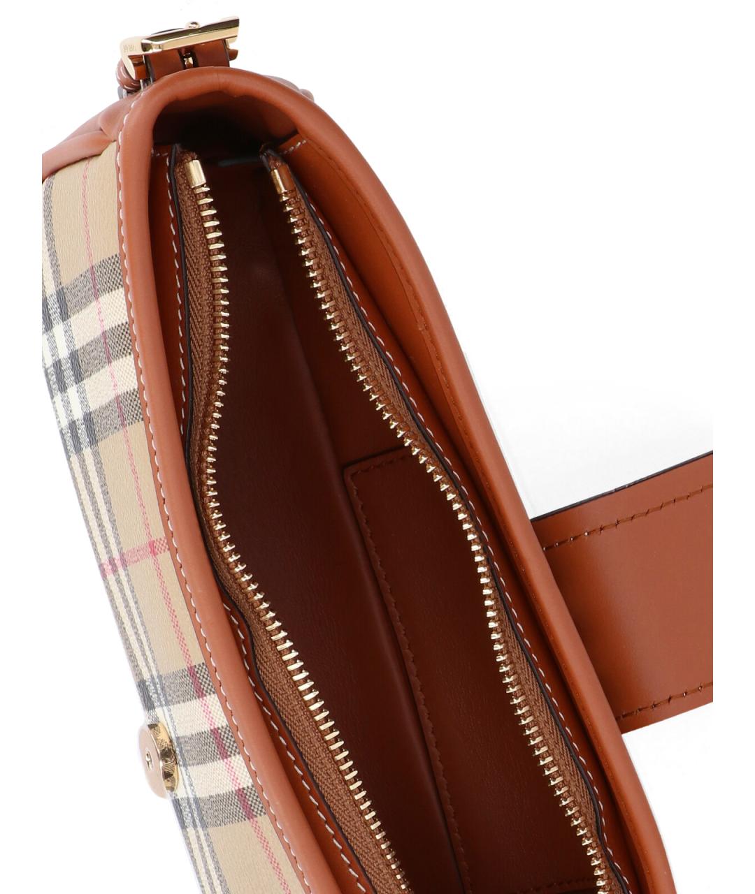 BURBERRY Коричневая сумка через плечо из искусственной кожи, фото 4