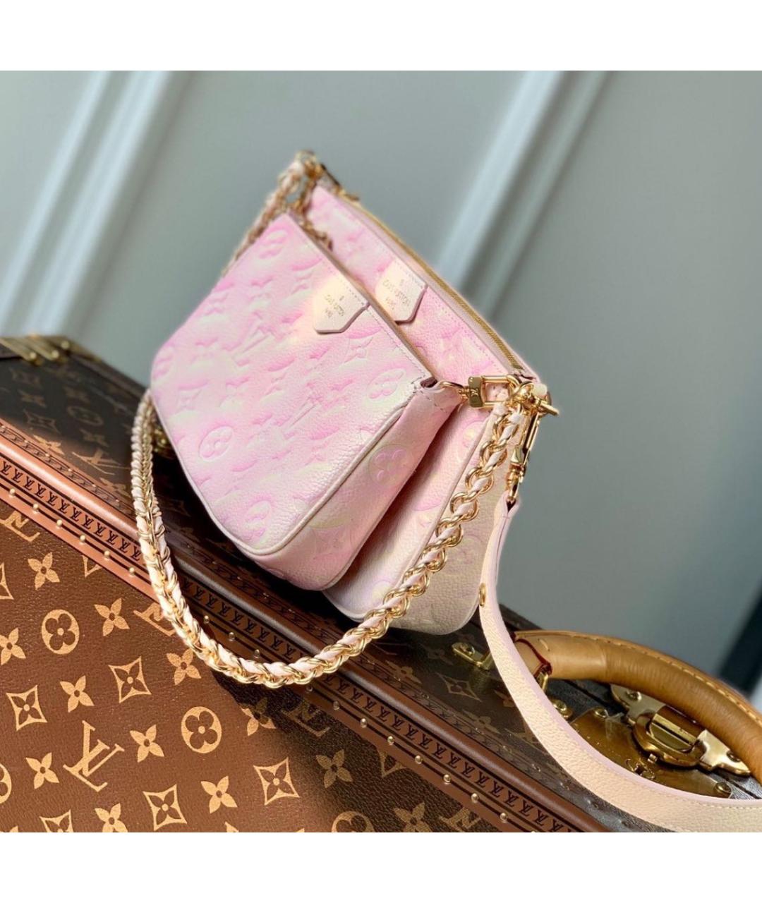 LOUIS VUITTON Розовая сумка с короткими ручками, фото 3