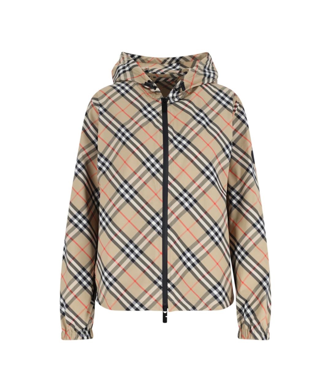 BURBERRY Бежевая полиэстеровая куртка, фото 1