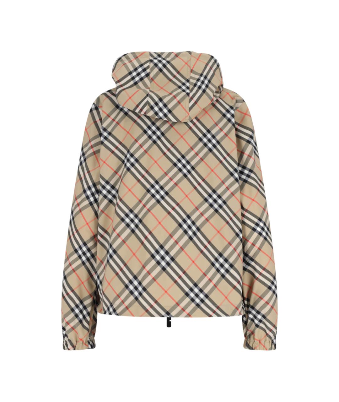 BURBERRY Бежевая полиэстеровая куртка, фото 2