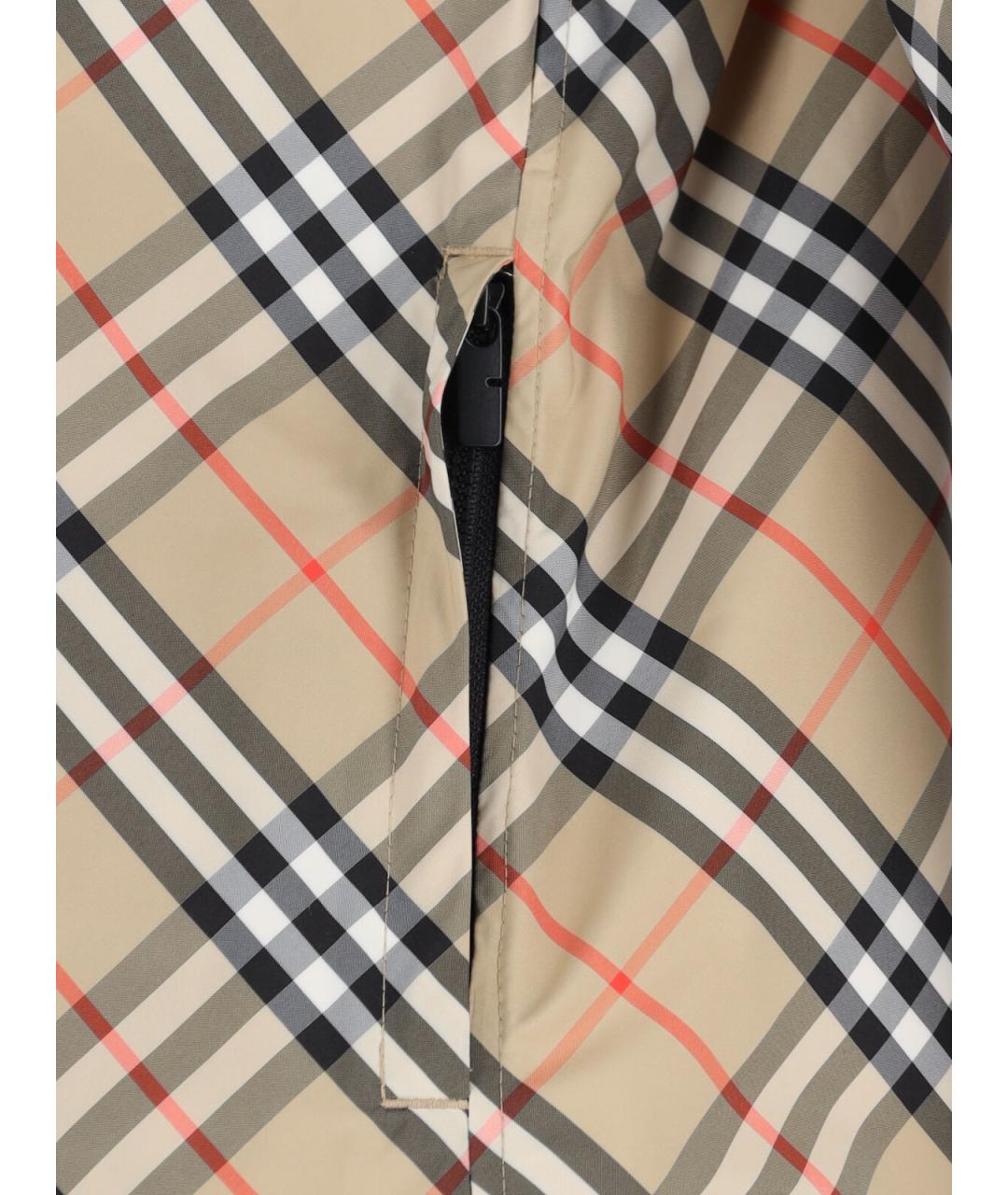 BURBERRY Бежевая полиэстеровая куртка, фото 5