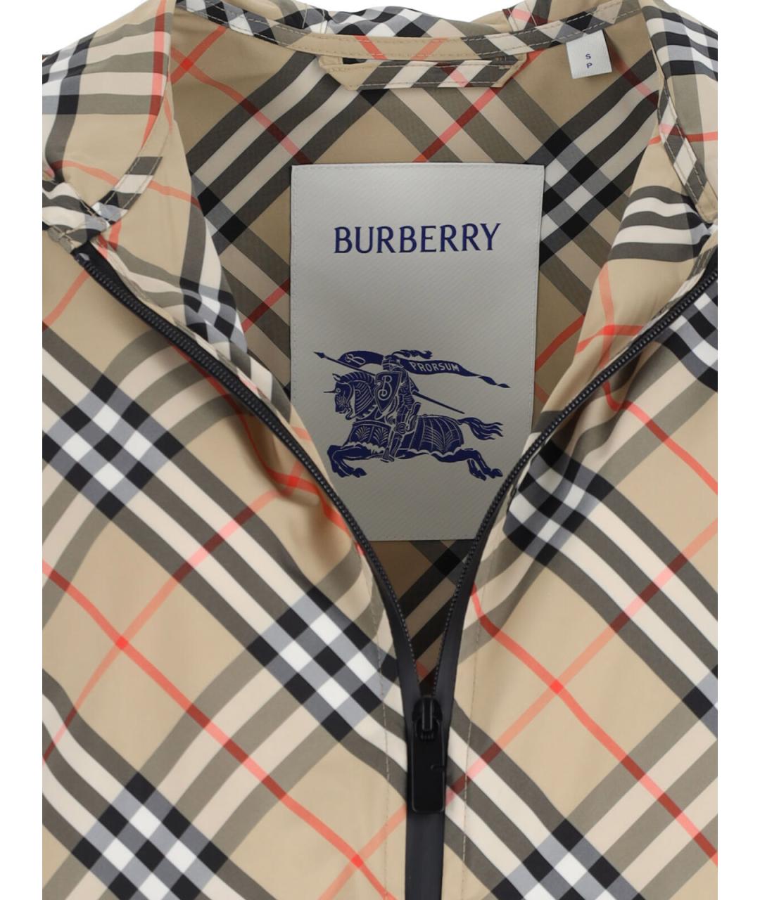 BURBERRY Бежевая полиэстеровая куртка, фото 4