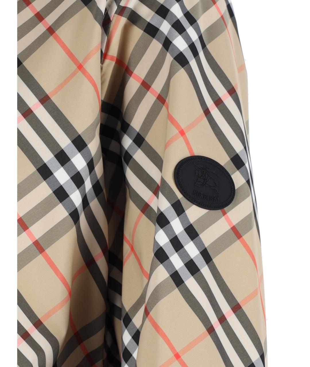 BURBERRY Бежевая полиэстеровая куртка, фото 3