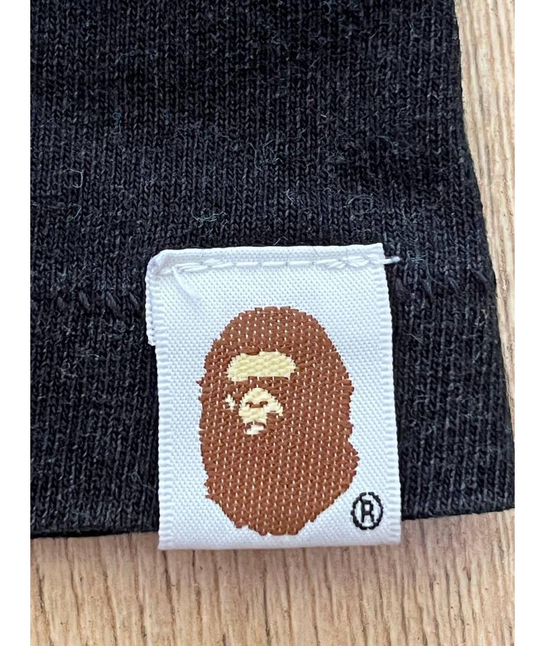 A BATHING APE Черная хлопковая футболка, фото 8