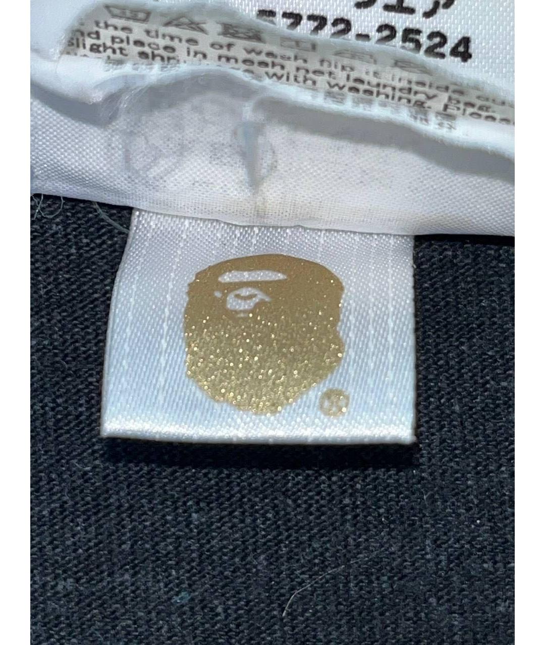 A BATHING APE Черная хлопковая футболка, фото 7