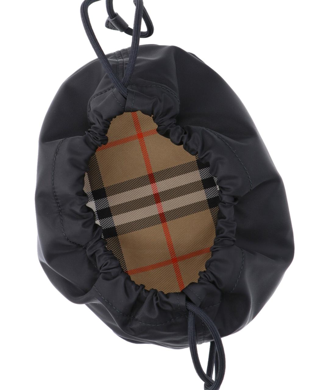 BURBERRY Черная синтетическая сумка с короткими ручками, фото 4