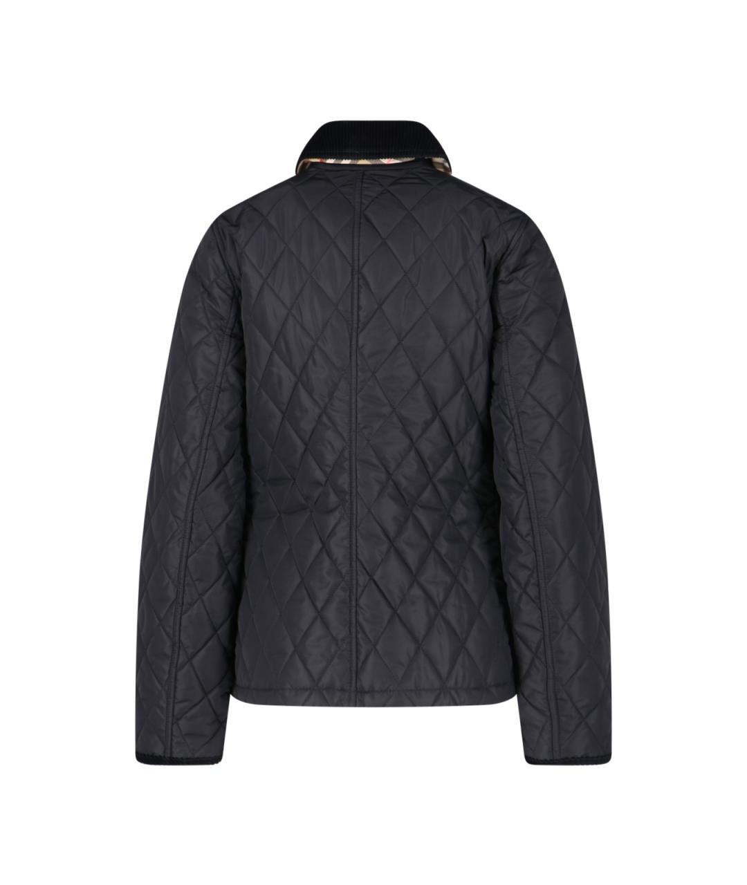 BURBERRY Темно-синяя полиамидовая куртка, фото 2