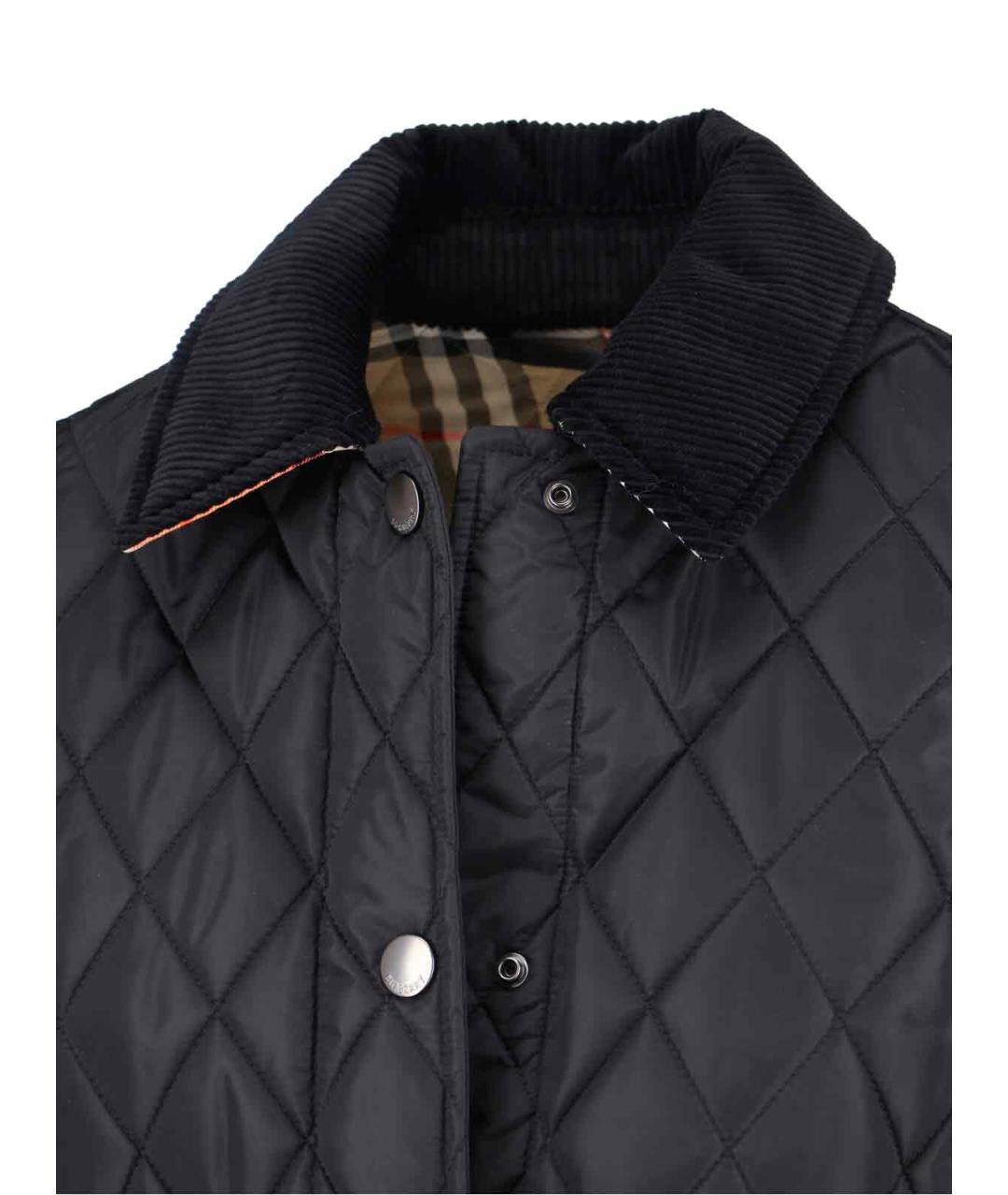 BURBERRY Темно-синяя полиамидовая куртка, фото 4