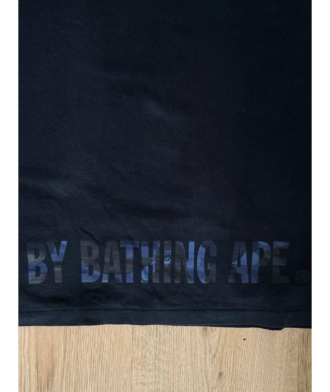 A BATHING APE Черная хлопковая футболка, фото 4