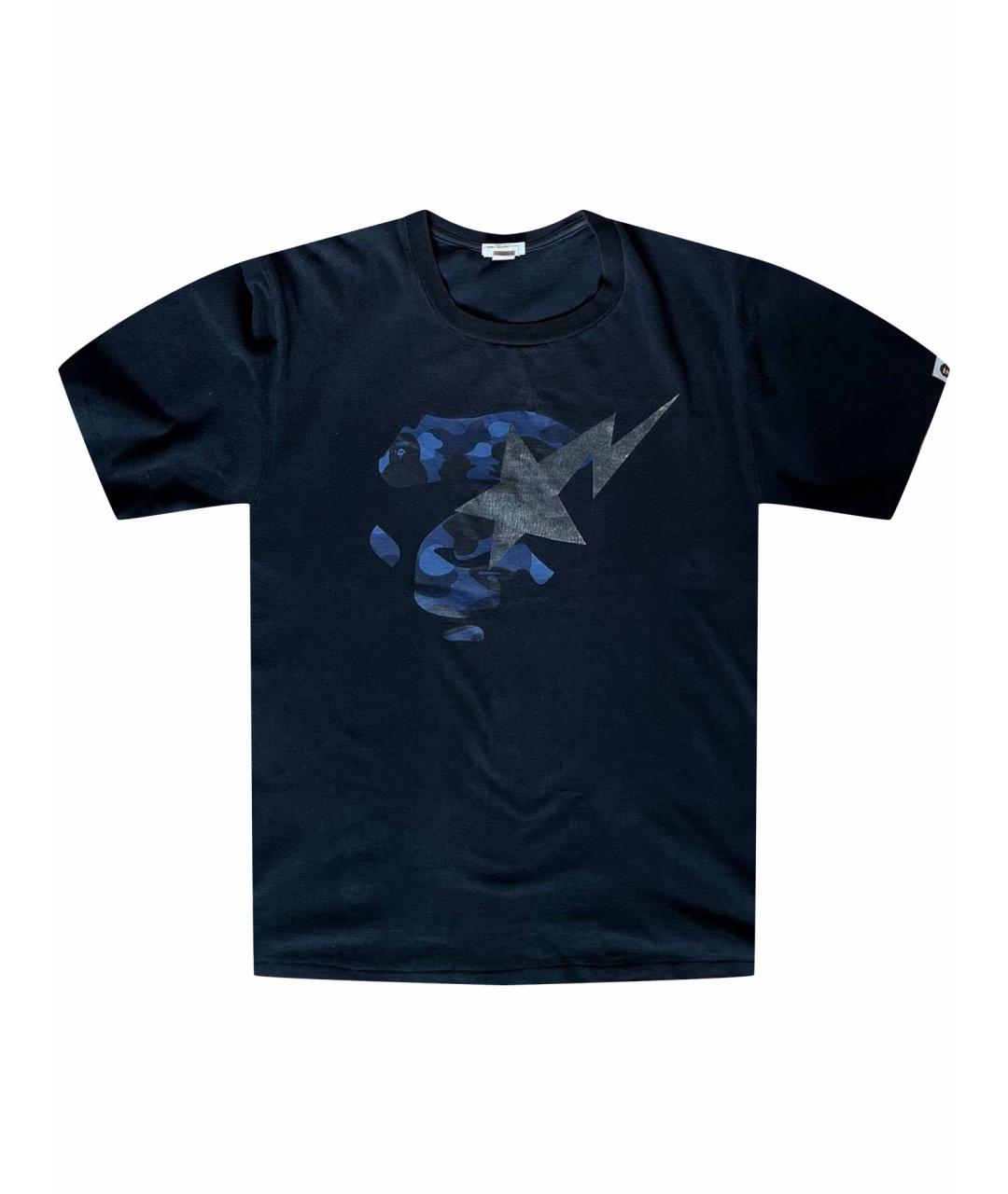 A BATHING APE Черная хлопковая футболка, фото 1