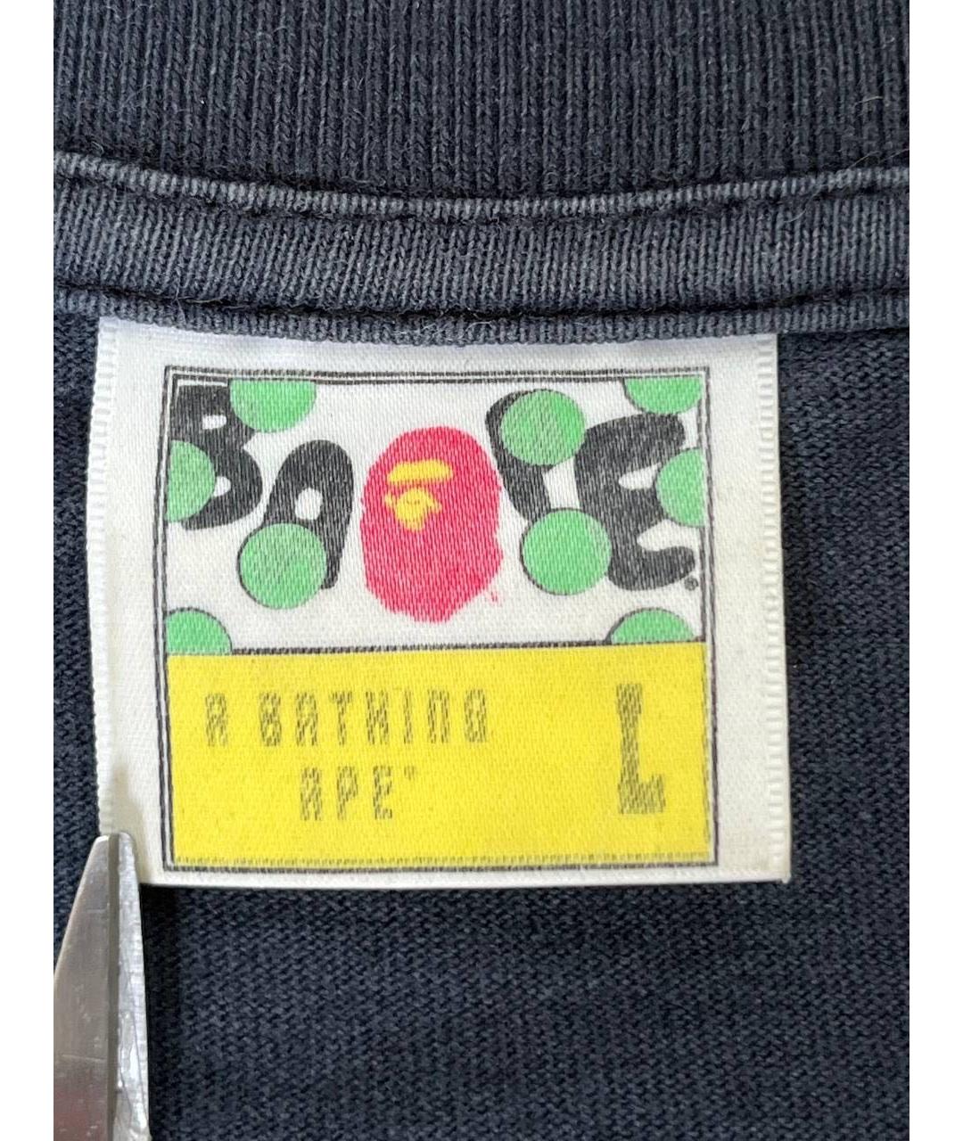 A BATHING APE Черная хлопковая футболка, фото 5