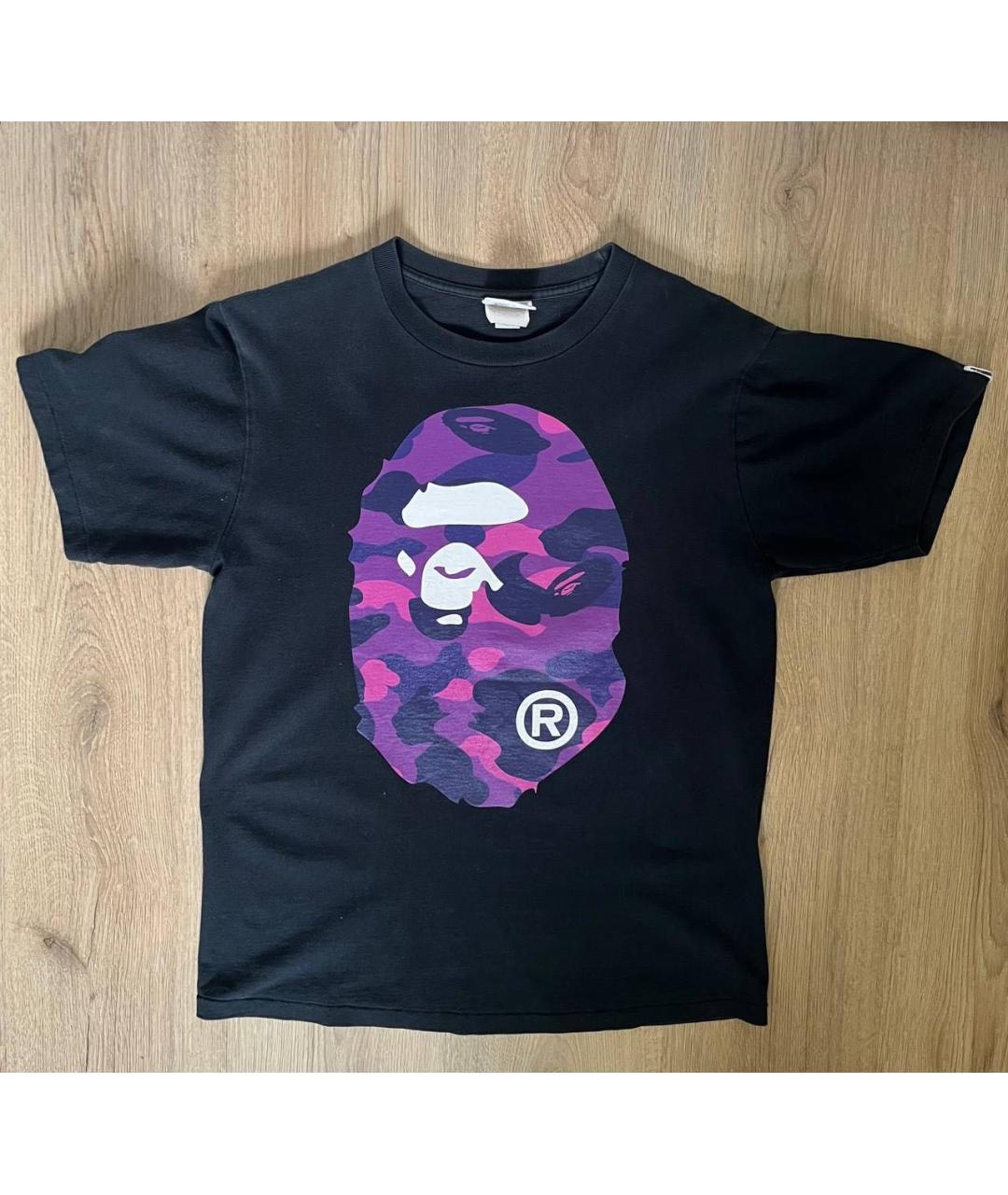 A BATHING APE Черная хлопковая футболка, фото 8