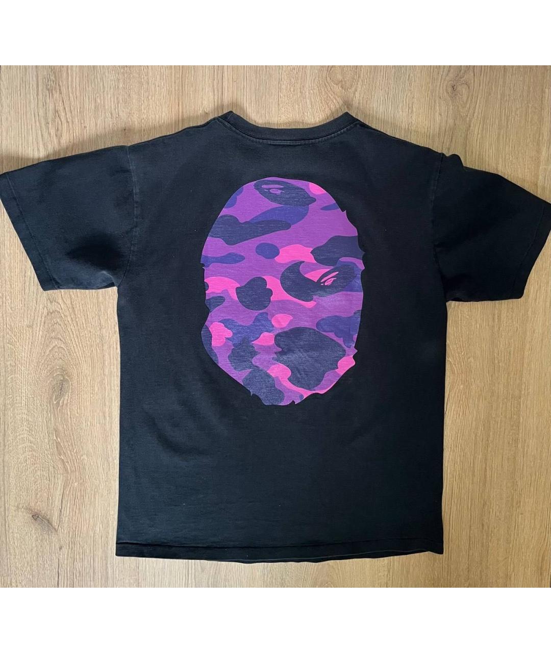 A BATHING APE Черная хлопковая футболка, фото 2