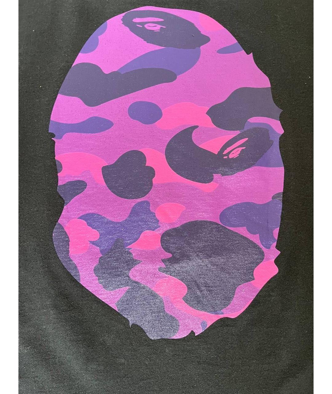 A BATHING APE Черная хлопковая футболка, фото 4