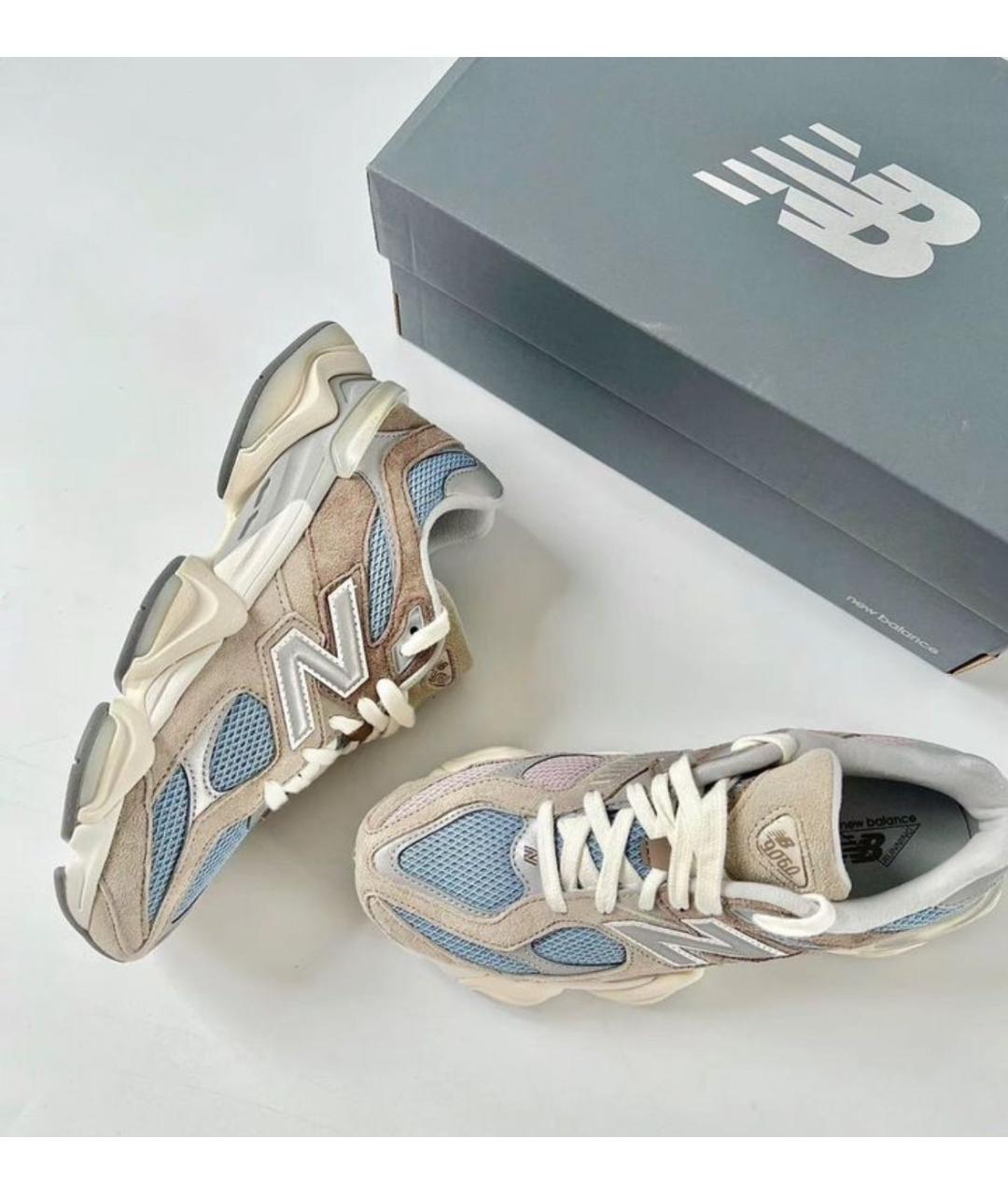 NEW BALANCE Бежевые замшевые низкие кроссовки / кеды, фото 5