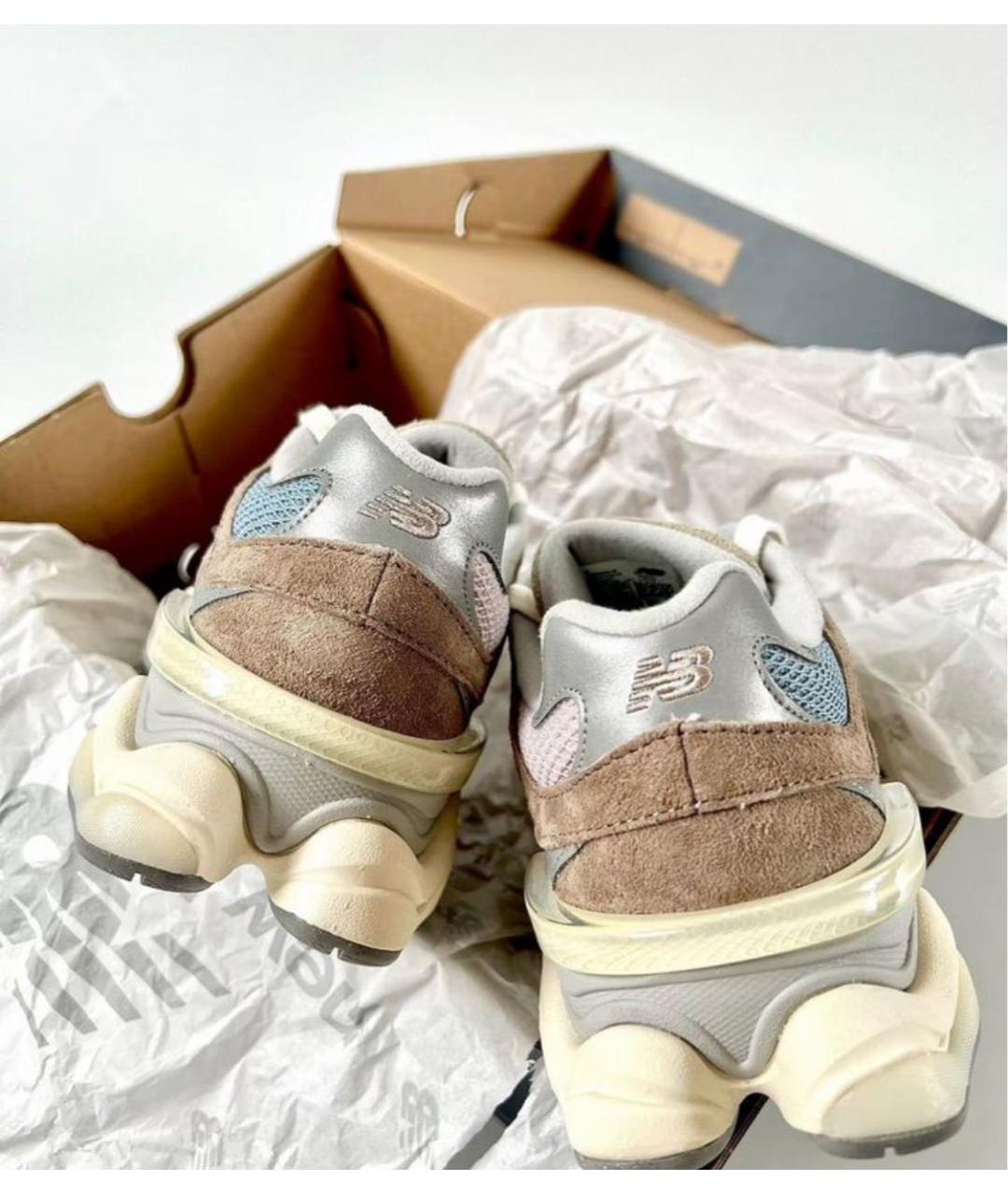 NEW BALANCE Бежевые замшевые низкие кроссовки / кеды, фото 7