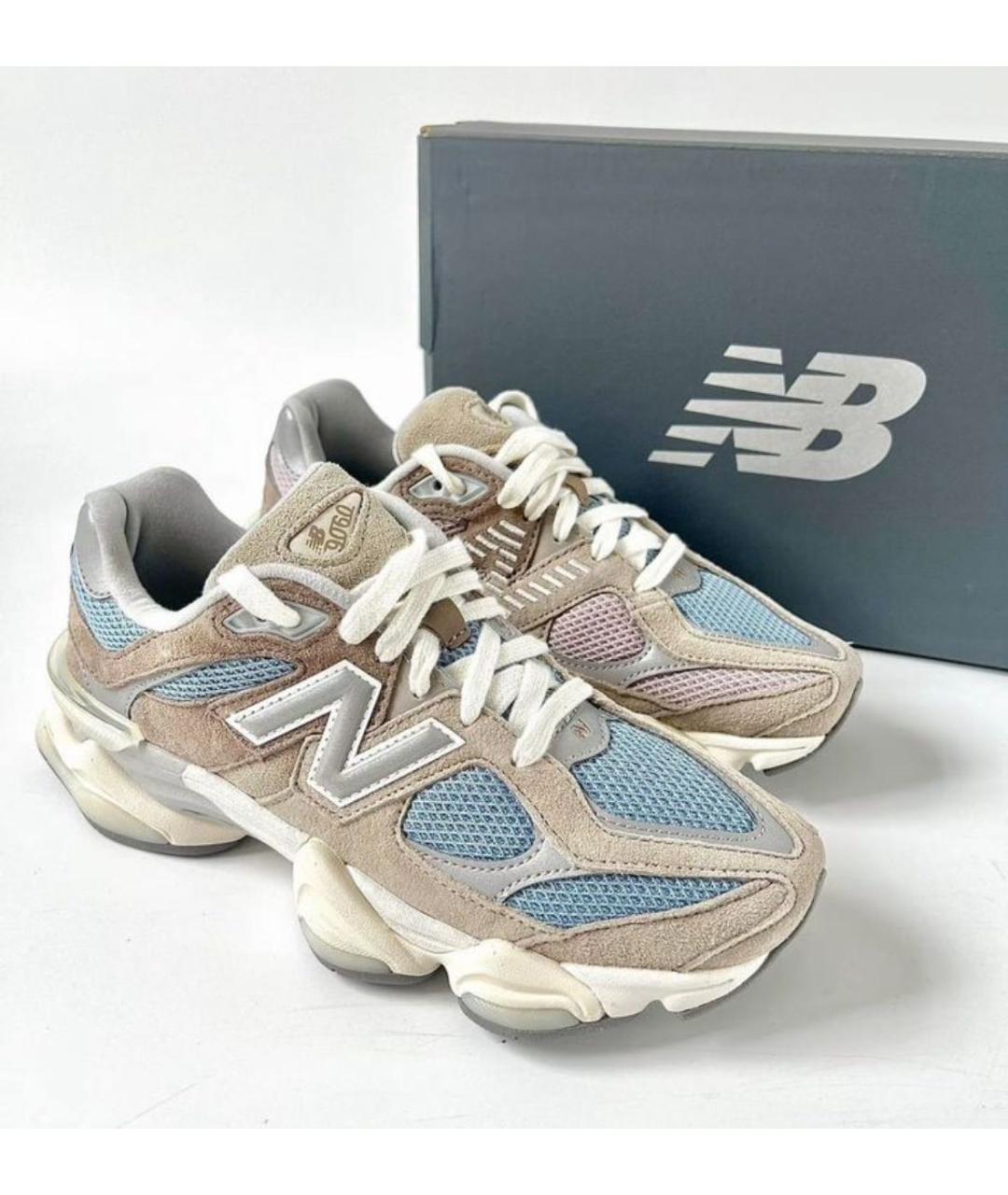 NEW BALANCE Бежевые замшевые низкие кроссовки / кеды, фото 6