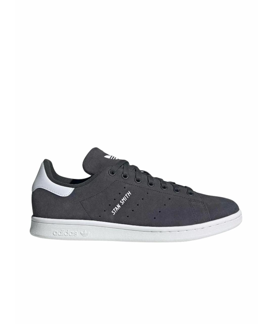 ADIDAS Черные замшевые низкие кроссовки / кеды, фото 1