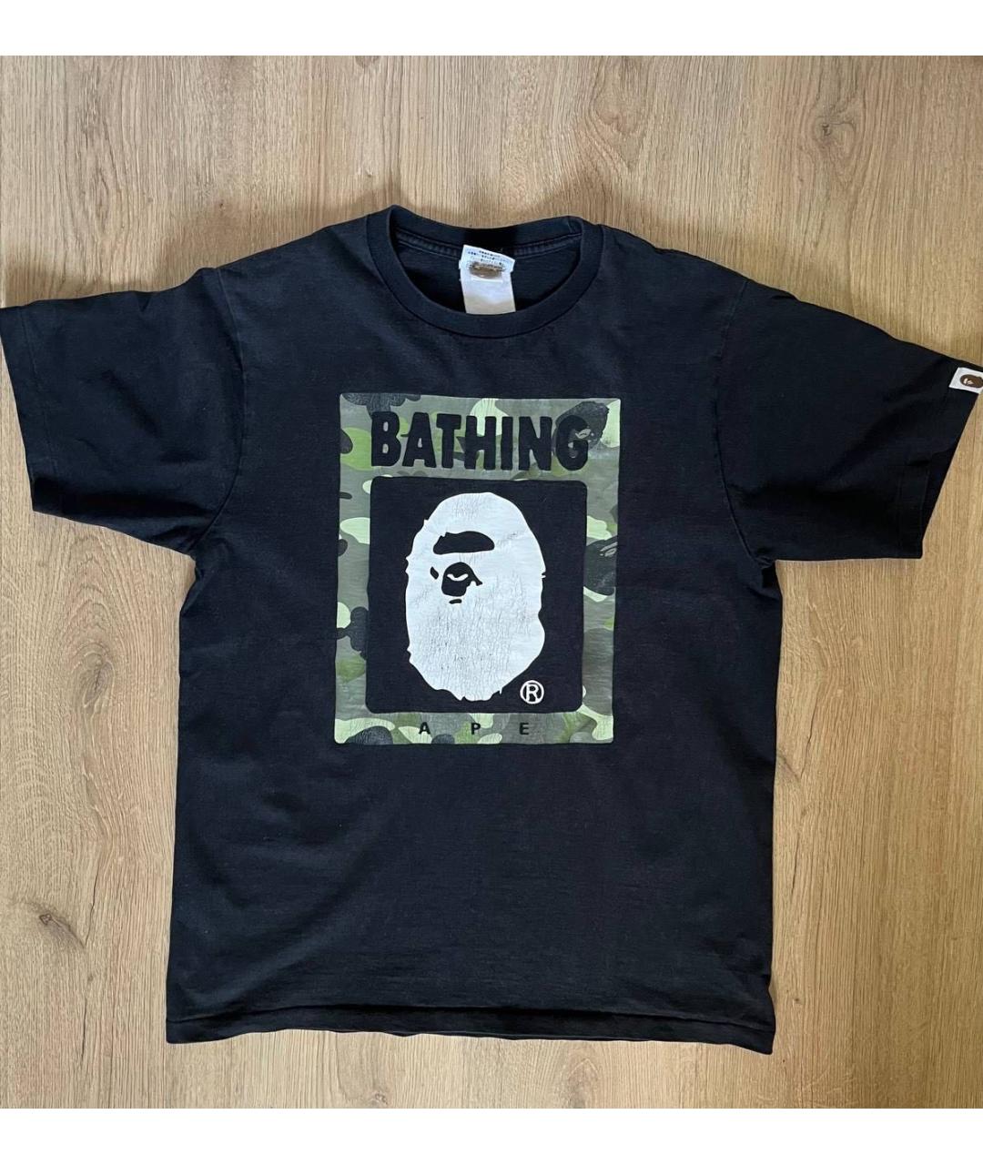 A BATHING APE Черная хлопковая футболка, фото 9