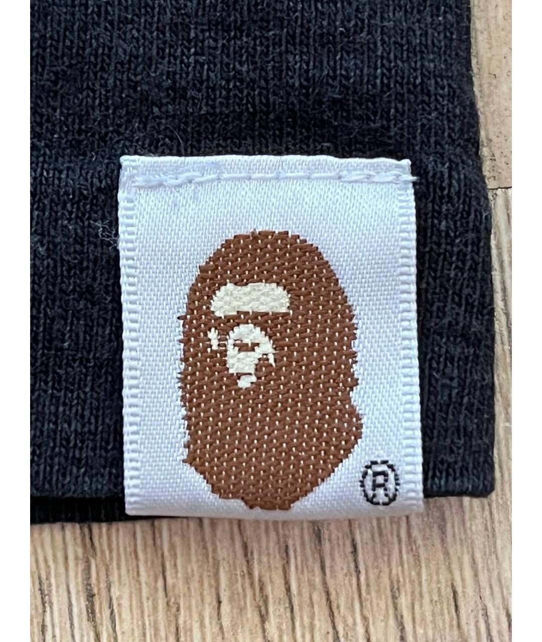 A BATHING APE Черная хлопковая футболка, фото 7