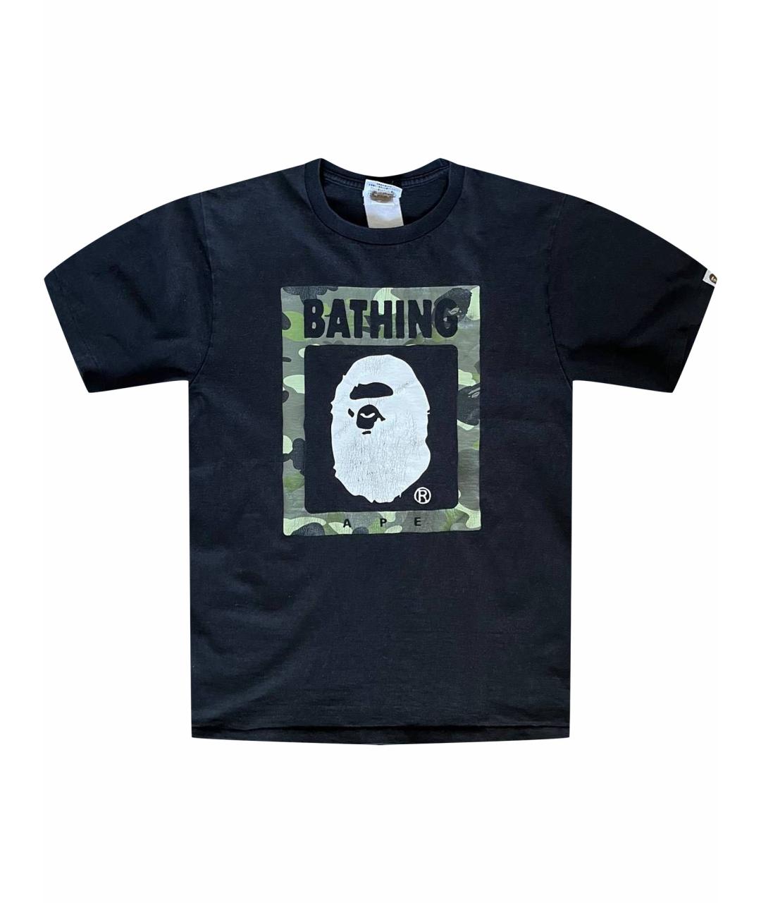 A BATHING APE Черная хлопковая футболка, фото 1