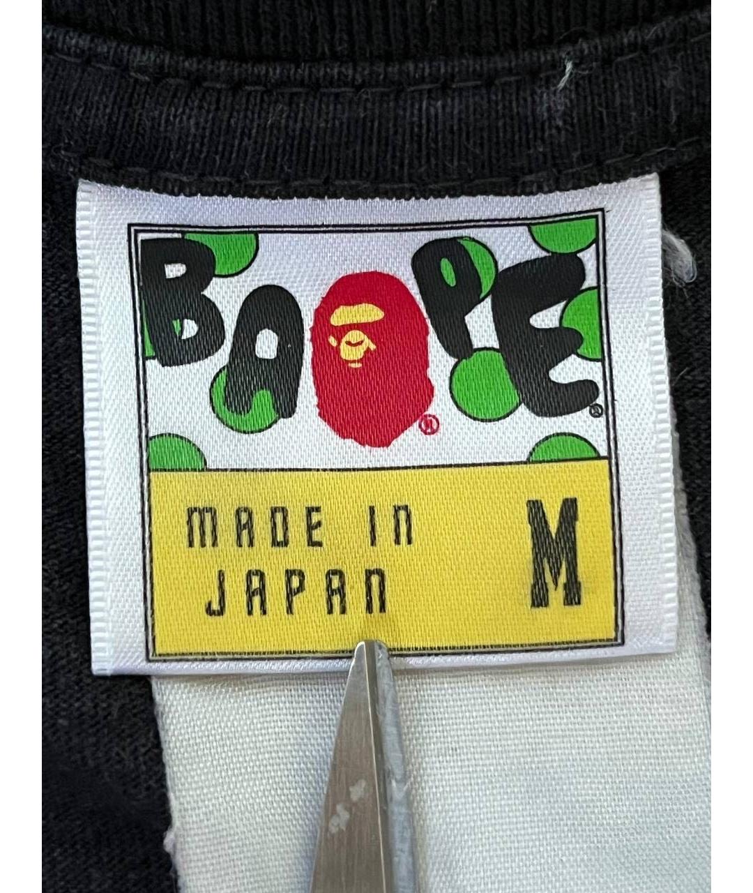 A BATHING APE Черная хлопковая футболка, фото 6