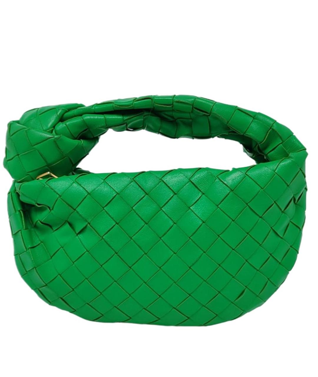BOTTEGA VENETA Зеленая кожаная сумка с короткими ручками, фото 1