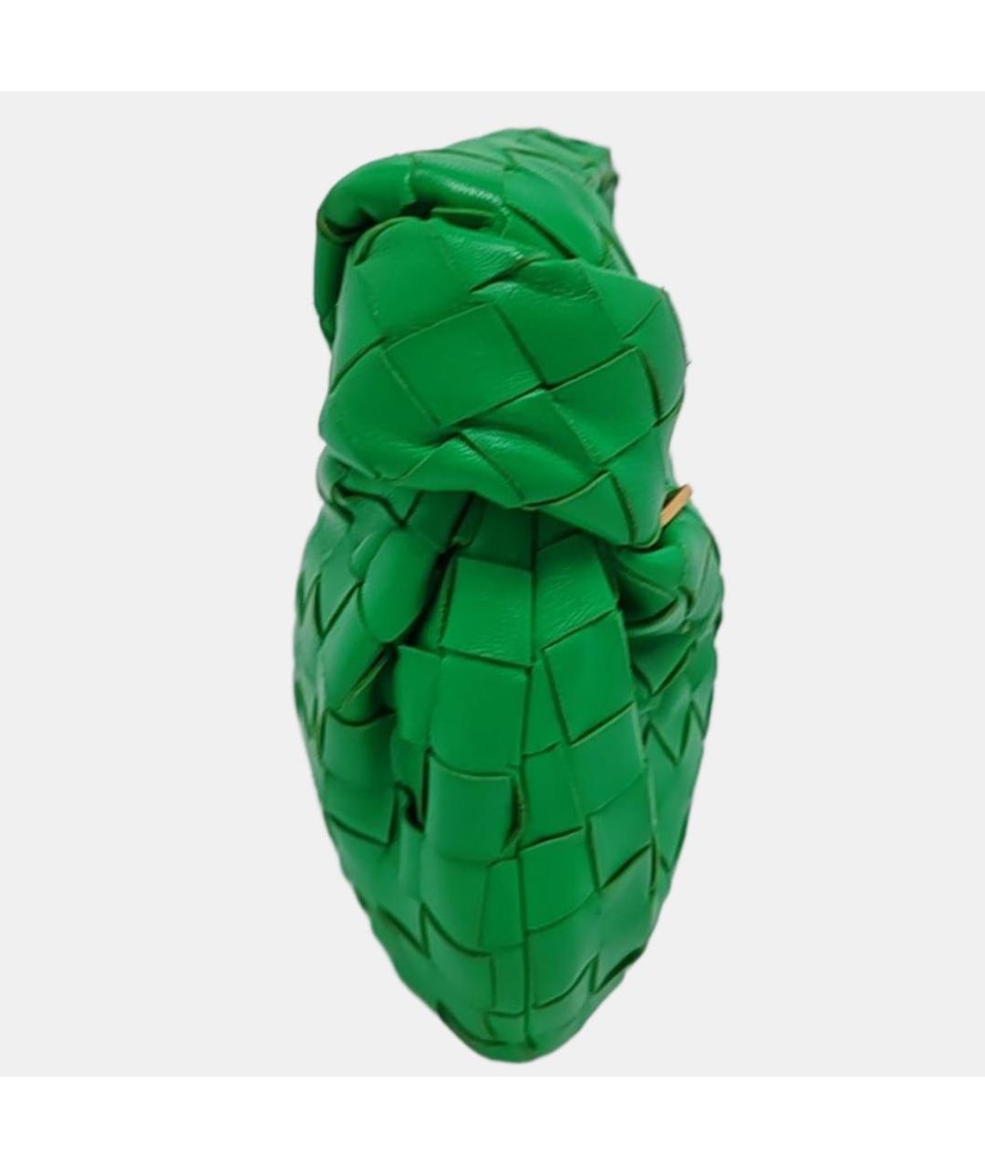 BOTTEGA VENETA Зеленая кожаная сумка с короткими ручками, фото 3