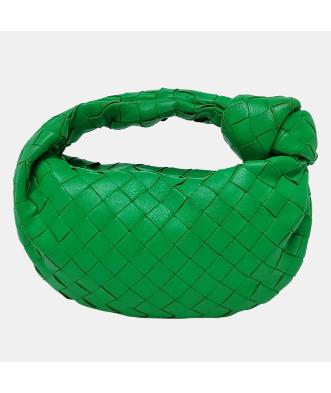 BOTTEGA VENETA Зеленая кожаная сумка с короткими ручками, фото 4