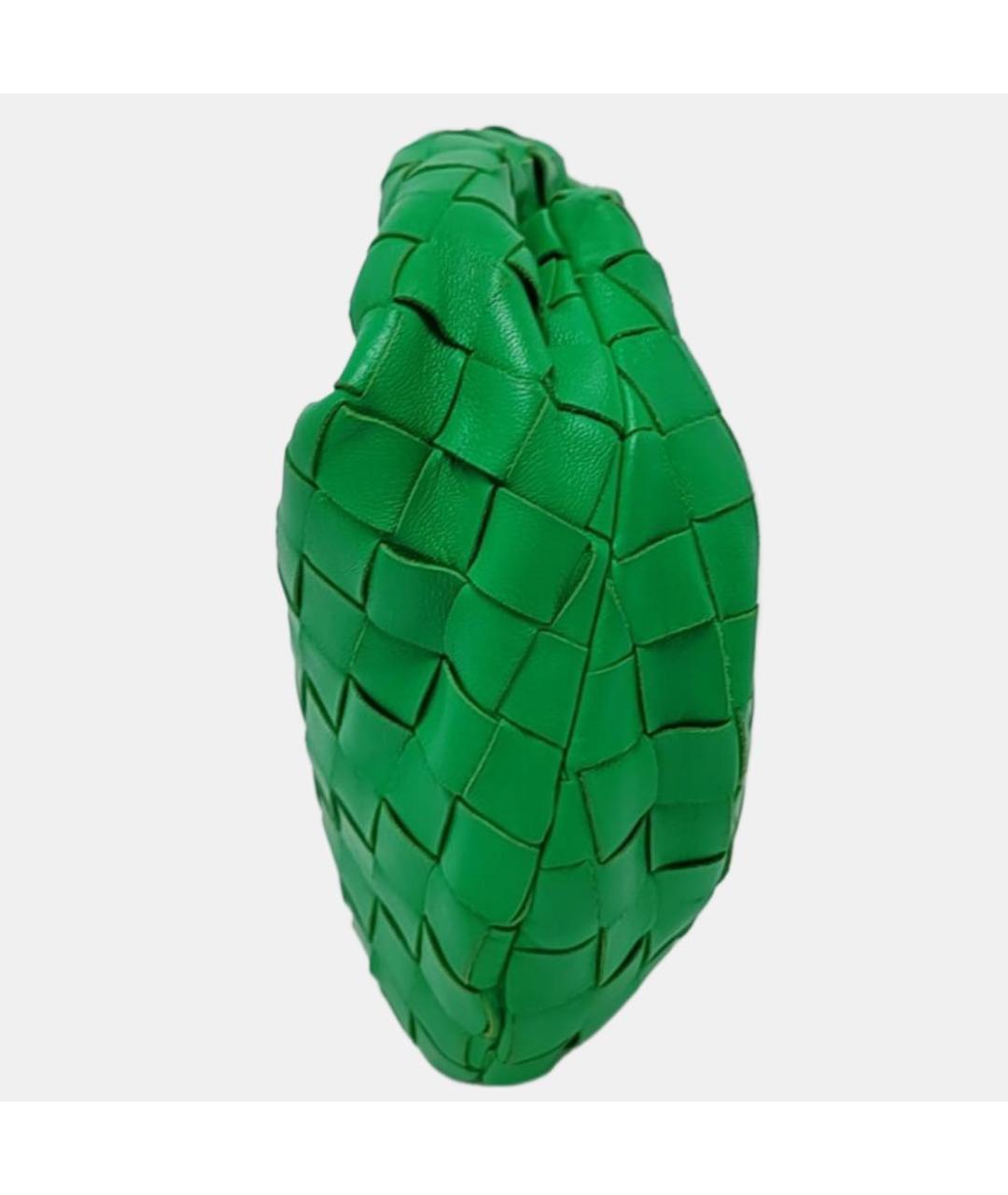 BOTTEGA VENETA Зеленая кожаная сумка с короткими ручками, фото 2